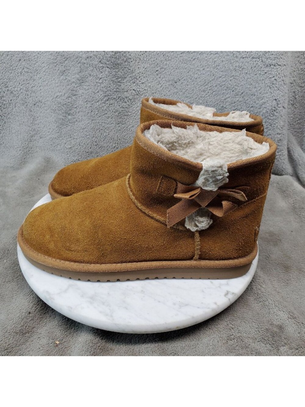 Koolaburra By UGG Shoes Womens 7 Victoria Mini Brown Suede Ankle Boots *Read*